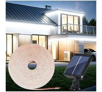 Wisada Guirlande Solaire RGB 2m 320 LED avec Télécommande - Lampe Néon Solaire Exterieur IP67 Batterie 7200mAh 30H Autonomie Charge USB Type C pour Jardin Terrasse Fête Lumière blanche