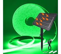 Wisada Guirlande Solaire RGB 3m 320 LED avec Télécommande - Lampe Néon Solaire Exterieur IP67 Batterie 7200mAh 31H Autonomie Charge USB Type C pour Jardin Terrasse Fête Vert