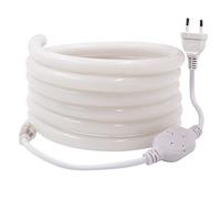 Wisada Ruban LED 20M, Blanc Chaud Dimmable Bande LED Lumineuse, 220 V Silicone IP65 Etanche 3000K Découpable Flexible Néon Lumière pour Chambre, Fête, Maison, Cuisine, Décoration, Bar etc (6m, Blanc)