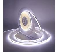 Wisada Ruban LED USB Blanc Chaud Etanche IP65,COB Led 5V 320 led/m Lumiere LED 5M Exterieur Bande Lumineux Bandeau Led Ruban à LED avec prise EU pas besoin de transformateur (2M, Blanc)