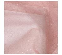 Wisafory 10 Yards x 160 cm, Tissu en Tulle Brillant Avec Glitter, Runner de Table, Décoration pour Artisanat, Mariages, Fêtes, Rose