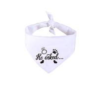 Wisafory Bandana pour chien - Saint Valentin - Bandana pour chien - Blanc - Bandana décoratif - Triangle - Accessoire pour animaux de compagnie - Serviette de bave pour accessoires photo - Cadeau de