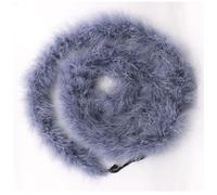 Wisafory Boa à plumes 2 m - Guirlande à plumes moelleuse - Boa à plumes - Pour bricolage, couture, costume - Accessoire pour mariage, carnaval, fête à thème, Noël, fête - Gris