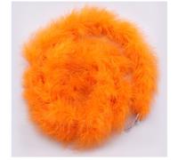 Wisafory Boa à plumes 2 m - Guirlande à plumes moelleuse - Boa à plumes - Pour bricolage, couture, costume - Accessoire pour mariage, carnaval, fête à thème, Noël, fête - Orange