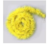 Wisafory Boa à plumes 2 m - Guirlande à plumes moelleuse - Boa à plumes - Pour bricolage, couture, costume - Accessoire pour mariage, carnaval, fête à thème, Noël, fête - Jaune