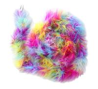 Wisafory Boa à Plumes 2 m - Guirlande Moelleuse - Pour Bricolage, Couture, Costume - Accessoire pour Mariage, Carnaval, Fête à Thème, Noël - Multicolore