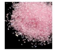 Wisafory Copeaux de verre écrasé irréguliers paillettes perles de verre non percées en verre transparent pour mariage, fête, remplissage de vase, mariage, décoration de table, artisanat, 100 g, rose