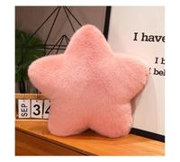 Wisafory Coussin douillet en peluche pour enfant - Motif étoile, lune, cœur - Coussin décoratif moelleux - Pour chambre d'enfant, chambre à coucher - Cadeau décoratif - Rose - 20 cm