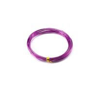 Wisafory Fil de bricolage - Fil en aluminium multicolore - Fil métallique - Fil métallique - Fil décoratif pour travaux manuels, sculptures, artisanat, fabrication de bijoux - Violet profond - 1 mm x