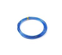 Wisafory Fil de bricolage multicolore en aluminium - Fil métallique - Fil métallique - Fil décoratif pour travaux manuels, sculptures, artisanat, fabrication de bijoux - Bleu - 1 mm x 10 m