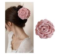 Wisafory Grande barrette à cheveux rose - Pince à cheveux - Multicolore - Broche à cheveux - Accessoire de cheveux pour filles et femmes - Pour fête, Halloween, carnaval, mascarade, mariage - Rose - 9