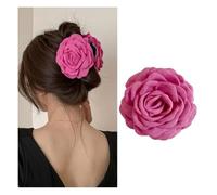 Wisafory Grande pince à cheveux rose - Pince à cheveux multicolore - Broche à cheveux - Broche fleur - Accessoires de cheveux pour filles et femmes - Pour fête, Halloween, carnaval, mascarade, mariage
