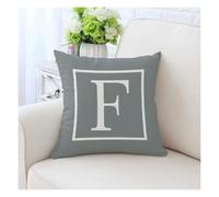 Wisafory Housse de coussin décorative 45 x 45 cm avec lettre anglaise sans rembourrage - Pour canapé, chambre, canapé-lit, bricolage, décoration d'intérieur F