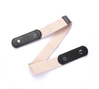 Wisafory Lot de 2 ceintures élastiques sans boucle - Ceinture élastique invisible réglable - Ceinture sans boucle - Unisexe - Ceinture abdominale pour jeans - Robe beige
