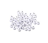 Wisafory Lot de 200 perles rondes avec lettres de l'alphabet de A à Z - Blanc - Avec trou pour enfiler - Pour bricolage - Bracelets - Colliers - Fabrication de bijoux - Lettre individuelle I