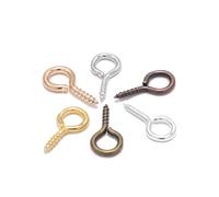 Wisafory Lot de 200 Tiges à Vis avec Œillets - Écrous Mini Vis Autoperceuses - Crochets pour Anneaux pour Bois, Liège, Bouteilles DIY, Fabrication de Bijoux - Mélange de Couleurs - 6 * 13mm