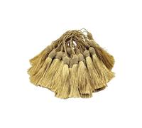 Wisafory - Lot de 30 pampilles en fil soyeux faites à la main, décoration douce, accessoires pour marque-pages, fabrication de bijoux, souvenir, boucle d'oreille, bricolage, 13 cm, or