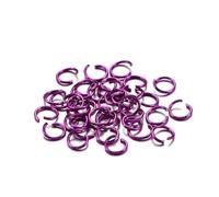 Wisafory Lot de 300 anneaux ouverts colorés pour la réparation de bijoux - En aluminium - Pour bricolage, collier, boucles d'oreilles, bracelets, bijoux - Violet 1 - 10 mm