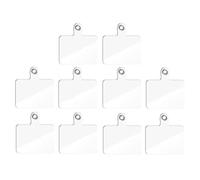 Wisafory Lot de 50 patchs de rechange pour téléphone portable avec anneau en métal - Passant universel pour téléphone portable - Pour la plupart des smartphones - Argent souple