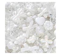 Wisafory Perles acryliques - Différentes perles de bonbon - Perles pastel pour la fabrication de bracelets - Nœud floral - Perles colorées - Breloques mignonnes pour colliers, bracelets, chaînes de
