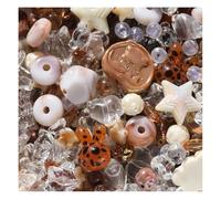 Wisafory Perles acryliques - Différentes perles de bonbon - Perles pastel pour la fabrication de bracelets - Nœud floral - Perles colorées - Breloques mignonnes pour colliers, bracelets, chaînes de