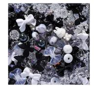 Wisafory Perles acryliques - Différentes perles de bonbon - Perles pastel pour la fabrication de bracelets - Nœud floral - Perles colorées - Breloques mignonnes pour colliers, bracelets, chaînes de