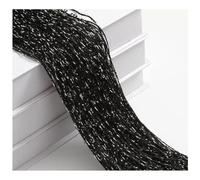 Wisafory Rideau à fils scintillants - Rideau anti-mouches - Séparateur de pièce - Rideau à franges - Décoration pour porte, fenêtre et maison - 100 x 200 cm - Noir