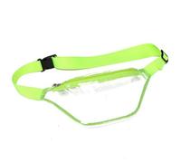 Wisafory Sac banane transparent étanche pour vélo, sac banane pour téléphone portable, sport, voyage, sac de poitrine pour festival, fête, rave, sport, extérieur, fitness, vélo, jogging, vert clair