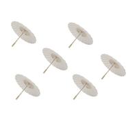 Wisboey Lot de 6 parasols en papier - 60 cm - Blanc - Accessoires de photographie pour fête prénatale et mariage