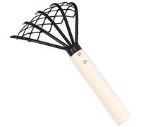 Wisboey Râteau à Cinq Griffes Râteau à Fruits de Mer Outil de Scarification Râteau en Acier Noir et Blanc