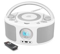 WISCENT Lecteur CD Bluetooth, Poste Radio CD, USB, FM, Son Stéréo Clair | CD-R/CD-RW/MP3/WMA, USB, AUX, prise casque, 2 × 2 W RMS, radio FM, Bluetooth, lecteur CD enfant Portable