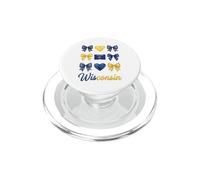 Wisconsin Coquette Bow pour Filles PopSockets PopGrip pour MagSafe