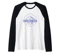 Wisconsin Est. 1848 État des États-Unis Manche Raglan