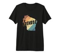 Wisconsin Home USA Amérique État T-Shirt Haut de Gamme