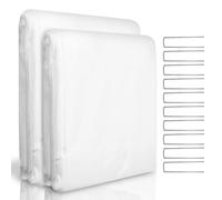 WISD Voile d'Hivernage 30g/m² Résistant - Protection Contre Le Gel et Le Froid pour Plantes du Jardin - 2x5m Respirant, Imperméable avec 10 Attaches U - Toile Non Tissée pour Hiver et Extérieur