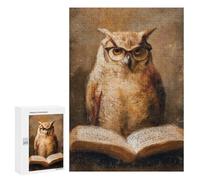Wisdom in Glasses Owl Reading Puzzle 1000 Pièces Educa Jouet en Bois Cadeau Unique Décoration Intérieure Jeu Éducatif Challenge Toy Adultes Et Enfants À Partir De 14 Ans 300 PCS