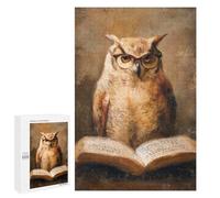 Wisdom in Glasses Owl Reading Puzzle 1000 Pièces Educa Jouet en Bois Cadeau Unique Décoration Intérieure Jeu Éducatif Challenge Toy Adultes Et Enfants À Partir De 14 Ans 1000 PCS
