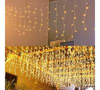 wisdom line 200 led Guirlandes lumineuses à LED, 8 modes, étanches, 6 M pour intérieur et extérieur, fêtes, décorations (warm'white, 200 led)