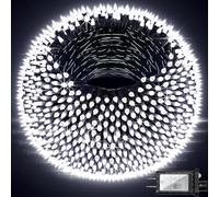 wisdom line Guirlandes lumineuses à LED, 8 modes, étanches, pour intérieur et extérieur, fêtes, décorations (white, 200 led)