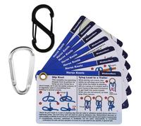 Wisdom4Sure Cartes à nœuds chevaux, guide essentiel pour la boîte à matériel du cavalier, portable et pratique, taille compacte et guide de poche