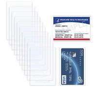 Wisdompro 10 Etui Carte Bancaire, Protège Carte, Protection pour Les Cartes de Crédit, Vitale, Professionnelle, en Plastique, Souple et Flexible