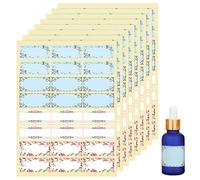 Wisdompro 192 étiquettes Autocollantes Fleur pour bocaux, épices, huiles essentielles, Compte-Gouttes/vaporisateurs, Verre, Mise en Conserve, récipient Alimentaire et Cadeaux de Noël - Taille L