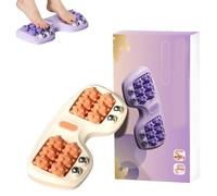 Wisdomshop Portable Dual Foot Massage Roller, 2025 Upgrade Portable Dual Foot Massage Roller, Stress Relief and Improved Circulation, for Home and Office Use (Orange,L)