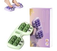Wisdomshop Portable Dual Foot Massage Roller, 2025 Upgrade Portable Dual Foot Massage Roller, Stress Relief and Improved Circulation, for Home and Office Use (Green,L)