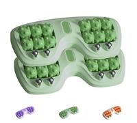Wisdomshop Portable Dual Foot Massage Roller, Dual Foot Roller Acupressure, Portable Dual Foots Rollers, Portabls Reflexology Tool For Home And Office Use (Green,2pcs)