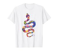 Wise as Serpents, Gentle as Dove Floral Snake T-Shirt Graphique avec Valeur, Homme, Blanc, M