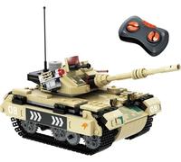 Wise Block Petits Blocs à Construire Télécommande Militaire Tank Véhicule de Construction STEM Jouets de Construction pour Les Enfants de 8+ (505 Pcs), Beige