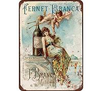 Wise Degree Fernet-Branca Liqueur Enseigne en Fer-Blanc Affiche Club Restaurant Bar Maison Salon Magasin D¨¦coration