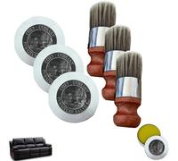 Wise Owl Lot de 3 baumes pour meubles avec brosse en poils de sanglier, nettoyant tout usage pour cuir, hydratation durable pour éviter la sécheresse et les fissures