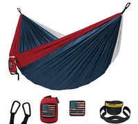 Wise Owl Outfitters Hamac de camping - Hamac portable de 226,8 kg avec sangles d'arbre - Voyage, randonnée, équipement de camping en plein air - Double